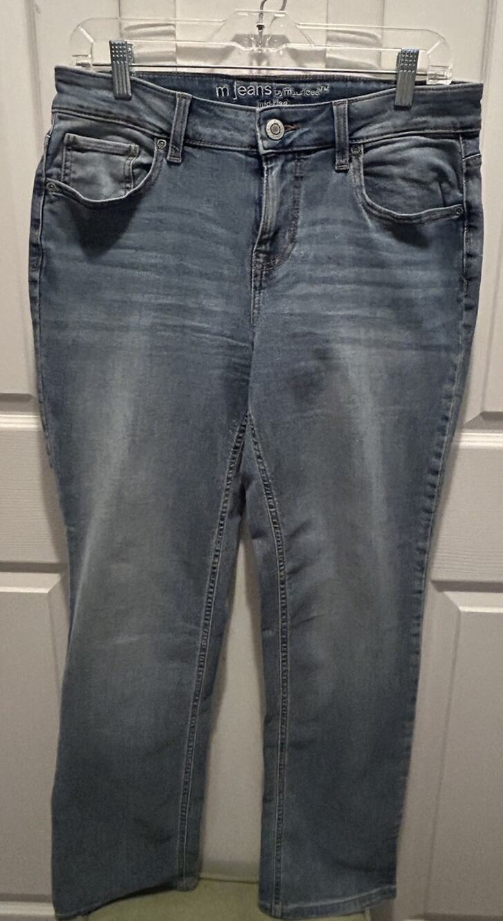 Maurices M Jeans Women's 10 Short Blue Light Wash. Mid Rise Boot Cut Jeans